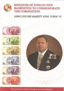 Tonga 2015 r plaquette billets commemoratifs 1